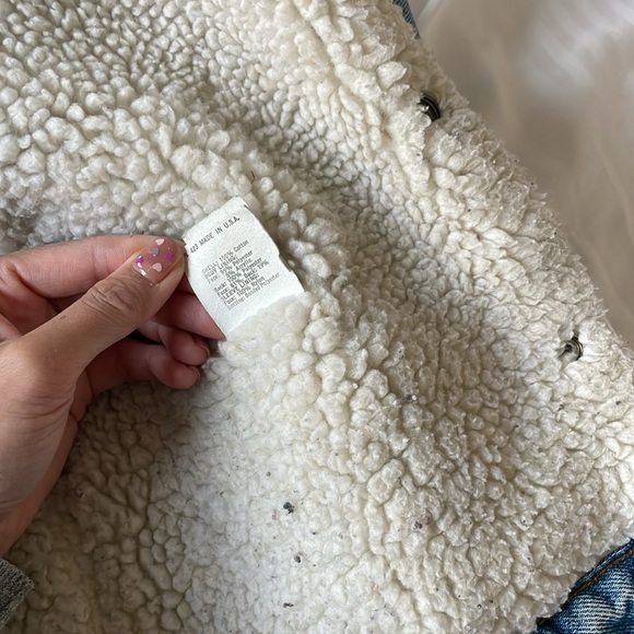 Levis vintage mens jean jacket Sherpa linied size XS made in USA - Picture 4 of 10